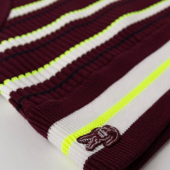 NWT LACOSTE X VENUS WILLIAMS EleVen Striped Retro Cotton Lounge Shorts 2/34 Y2K - Picture 7 of 13